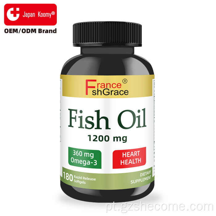 Shecome Óleo de Peixe Softgels Suporte Ômega para Saúde do Coração